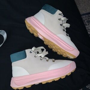 Sorel Women's Sneakers in Cream, Pink, and Teal